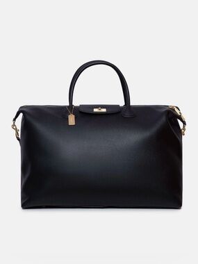 NWT: Moncrief London Black Leather Annie Weekender Bag